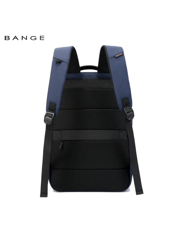 بانجي BANGE 8099 Blue Hot Sell New Arrival Wholesale Soft Lightweight Waterproof Men Casual Laptop Backpack - Image 4